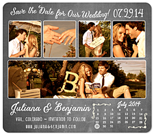 Five-Photo Chalk Calendar Collage
